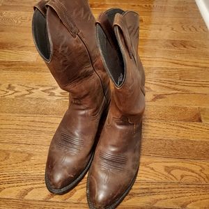 Ariat Men's Cowboy Boots Size 10 Brown Leather Mid Calf